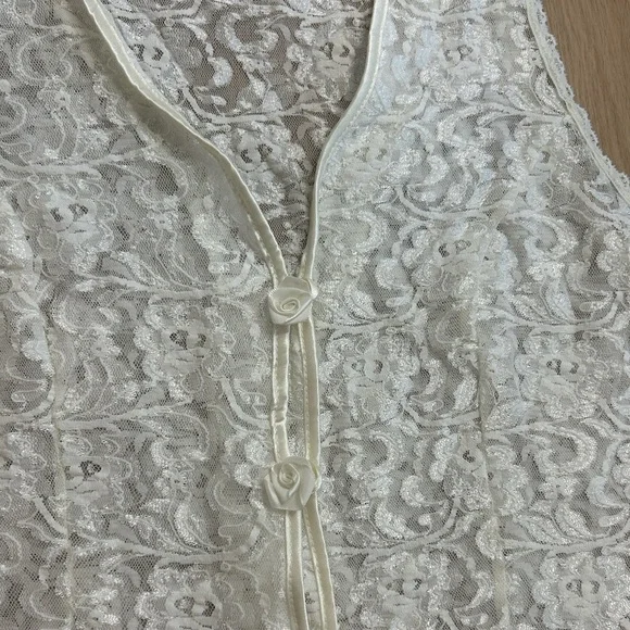 Vintage Cinema Etoile Lace Blouse L - Picture 7 of 10